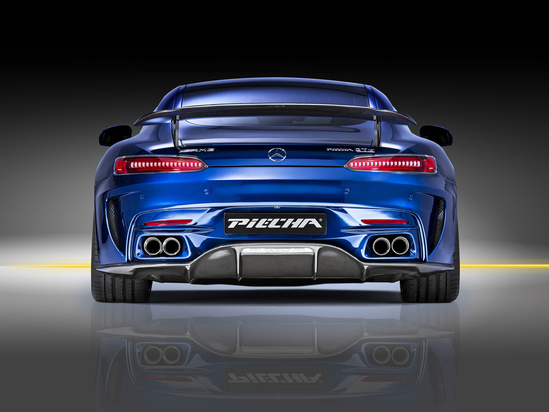 PIECHA AMG GT RS-R Heckflügel für Coupe mit feststehendem "Edition 1" Flügel passend für AMG GT W190
